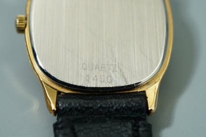 Exc+5 Vintage 1986 OMEGA De Ville Cal.1450 Ref.591.0281 Qz Gold 20mm Women Watch