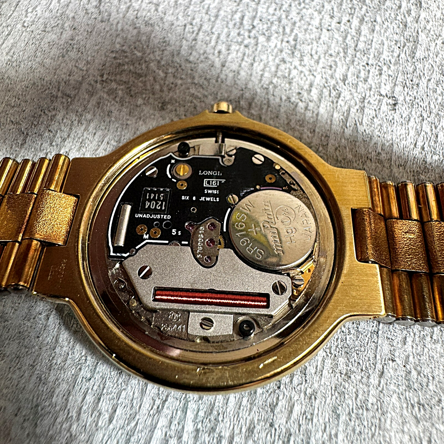 *NEAR MINT* Vintage 1990s LONGINES Conquest L161 Qz Gold Round 32mm Mens Watch