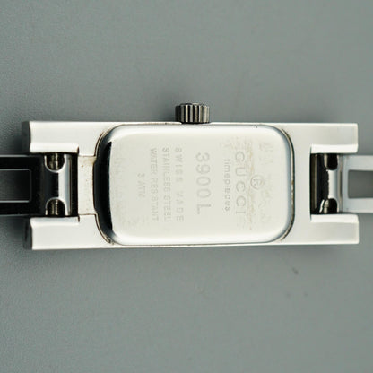 *Exc+5* GUCCI 3900L Quartz Silver Dial Rectangle 12mm Women,Ladies Watch
