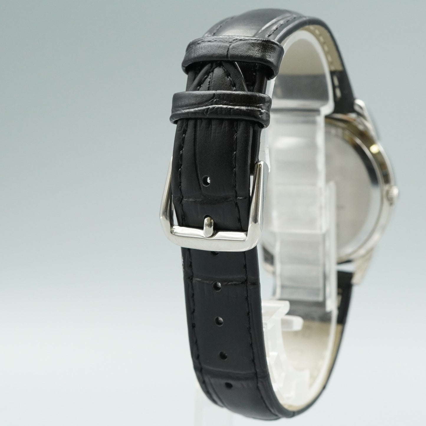 *MINT* Vintage SIKO AVENUE 7F39-6060 Quartz Black Dial Round 35mm Mens Watch