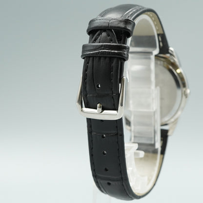 *MINT* Vintage SIKO AVENUE 7F39-6060 Quartz Black Dial Round 35mm Mens Watch