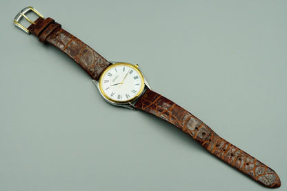 *NEAR MINT* SEIKO Dolce 8J41-0AJ0 Quartz White Dial Round 32mm Mens Watch