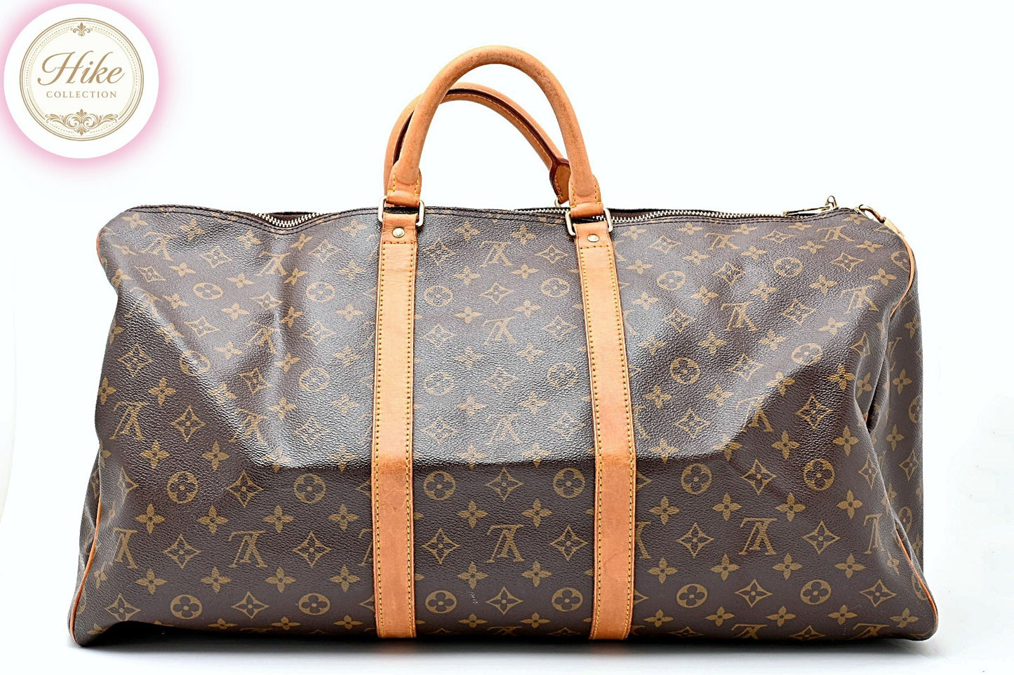 Louis Vuitton Keepall 55 Monogram Brown Boston Bag M41424 Authentic Condition AB