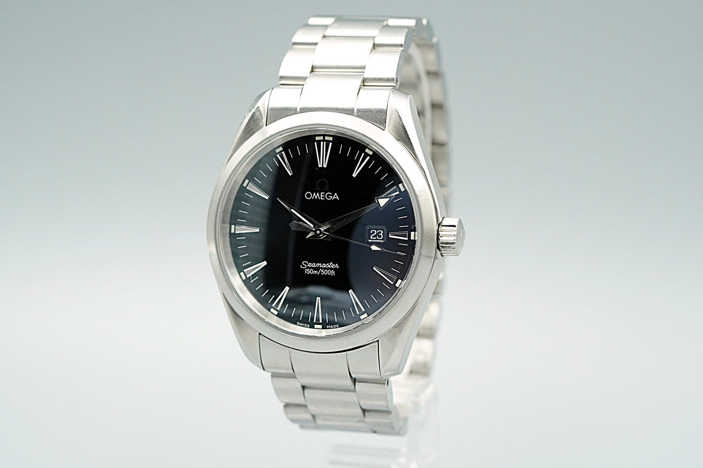 *NEAR MINT* Vintage 1990s OMEGA Seamaster 2517.50 Qz Black Round 40mm Mens Watch