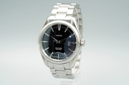 *NEAR MINT* Vintage 1990s OMEGA Seamaster 2517.50 Qz Black Round 40mm Mens Watch
