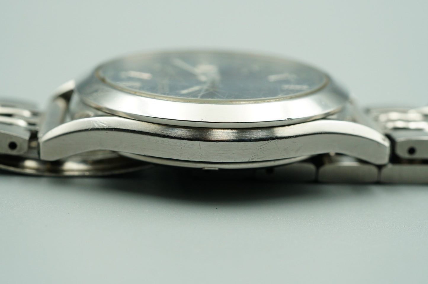 *Exc+4* Vintage 1999 SEIKO SPIRIT 7N43-9080 Quartz Blue Round 36mm Mens Watch