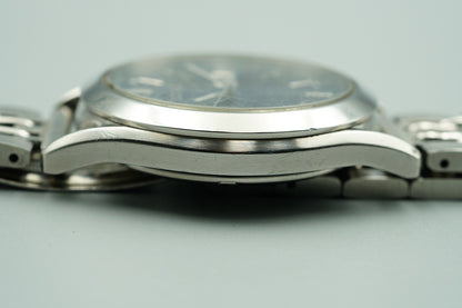 *Exc+4* Vintage 1999 SEIKO SPIRIT 7N43-9080 Quartz Blue Round 36mm Mens Watch