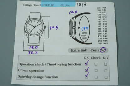 *N MINT* Vintage 1967 SEIKO MATIC-P 5106-8010 AT Silver Round 36mm Mens Watch