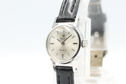 *N MINT* Vintage OMEGA Geneve Cal.484 Hand Winding Silver Dial Round Women Watch