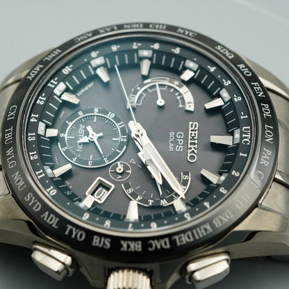 *MINT in Box* SEIKO ASTRON SBXB045 8X53-0AB0 Solar Black Round 45mm Mens Watch