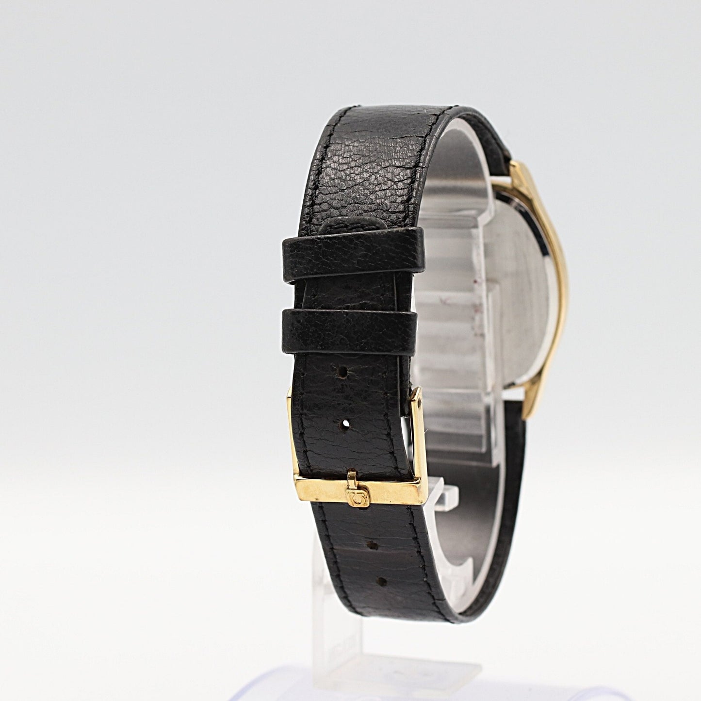*N MINT* Vintage 1980 OMEGA De Ville Cal.1332 Qz Black Hexagon 33mm Mens Watch