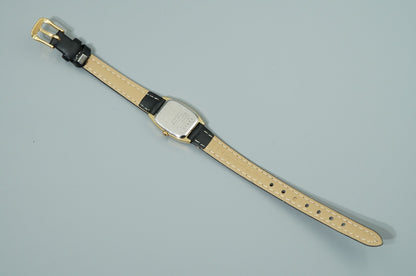 *N MINT* Vintage 1996 SEIKO Socie 2P21-5A90 Qz Gold Rectangle 17mm Women Watch