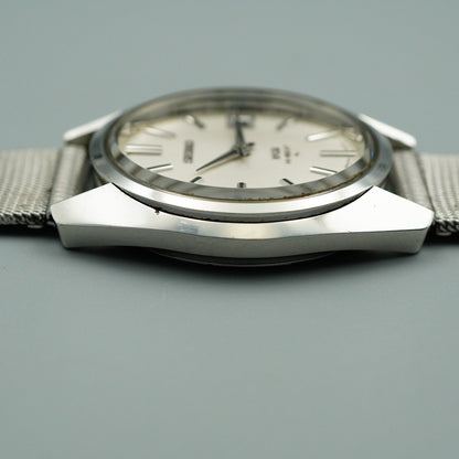 *N MINT* Serviced Vintage SEIKO KS HI-BEAT 4502-7000 AT Silver 36mm Mens Watch