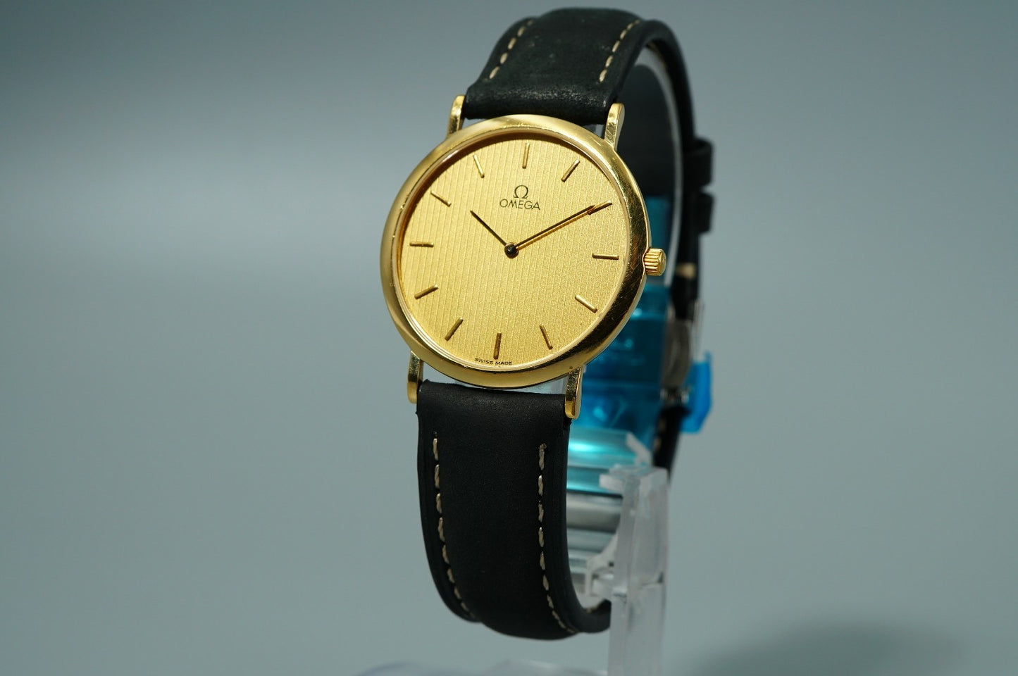 *Exc+5* Vintage OMEGA De Ville Ref.195.0075.2 Qz Gold Round 32mm Mens Watch
