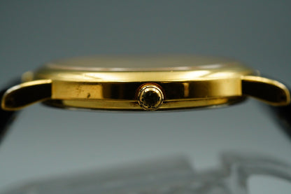 *NEAR MINT* Vintage SEIKO Credor 7N01-8A10 Quartz Gold Round 34 mm Mens Watch