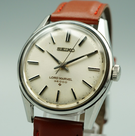*Exc+5* Vintage 1968 SEIKO Lord marvel 5740-8000 Automa Silver 34mm Mens Watch
