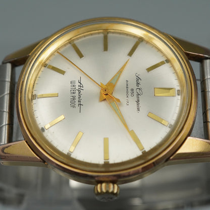 N MINT Vintage SEIKO Campion 850 Alpinist Hand Winding Silver 35mm Mens Watch