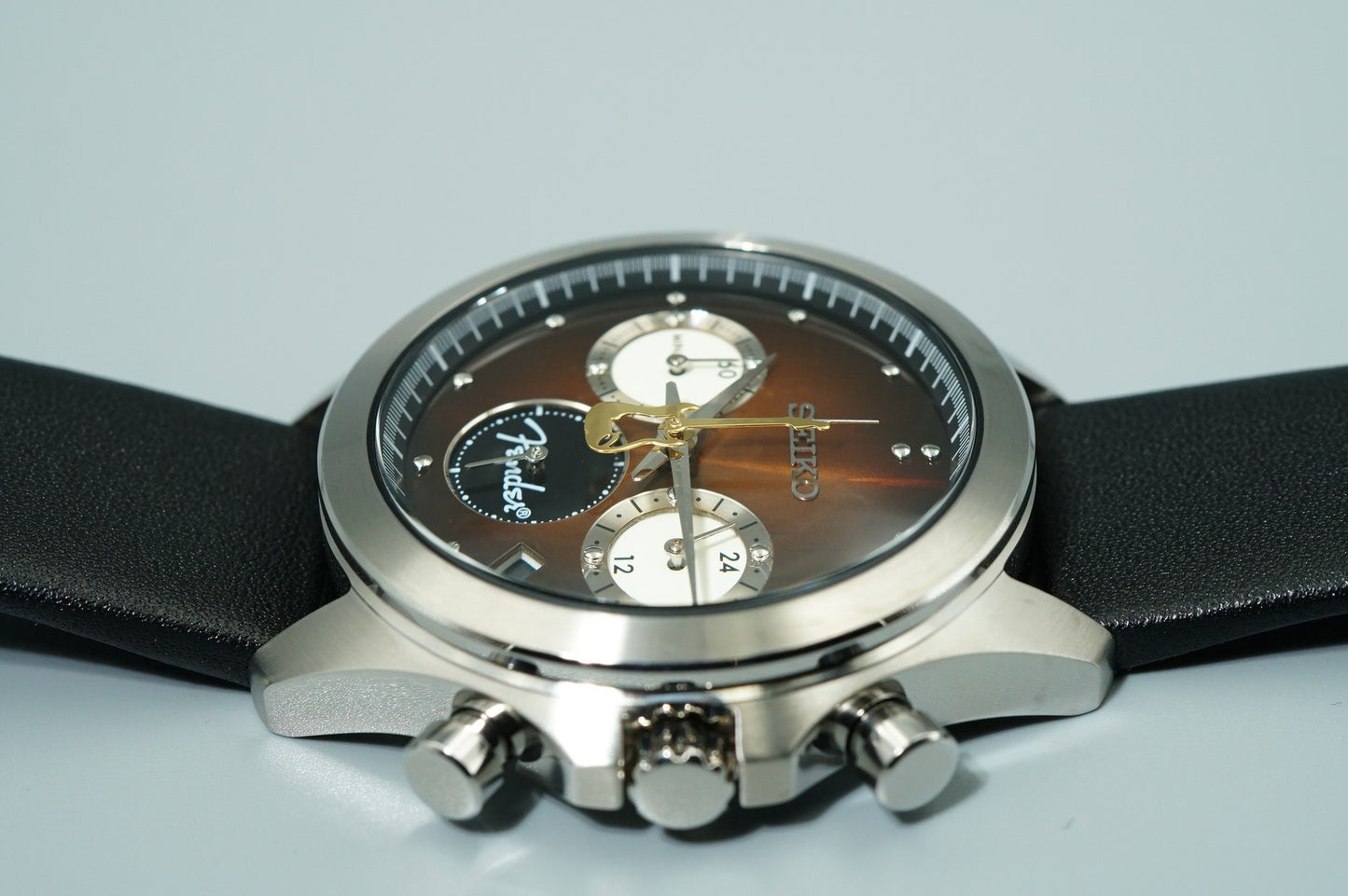 *TOP MINT*  SEIKO Fender    Quartz Bronze Dial Round 40mm Mens Watch