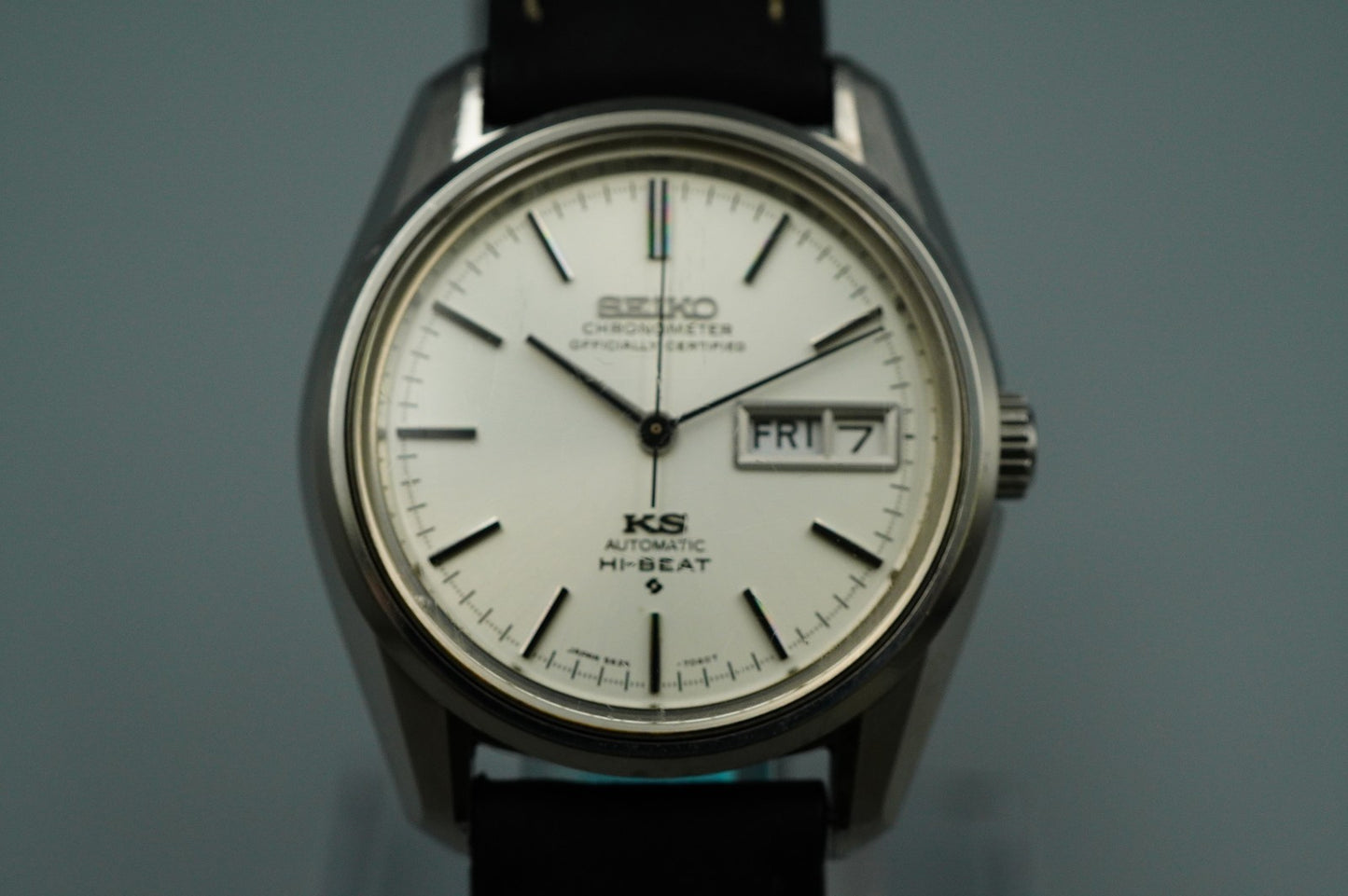 *MINT* Vintage SEIKO KS 5626-7041 Automatic Silver Dial Round 35 mm Mens Watch