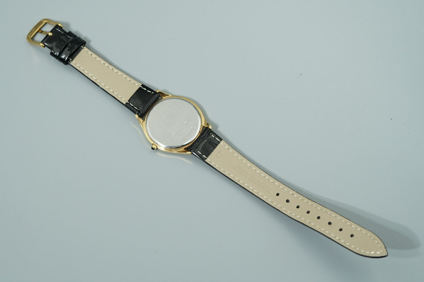 *Exc+5* SEIKO Dolce 8J41-0AJ0 Quartz Gold Dial Round 33mm Women Watch