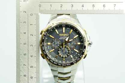 *NEAR MINT* SEIKO Coutura 8B92-0AL0 Solar Black Dial Round 44mm Mens Watch