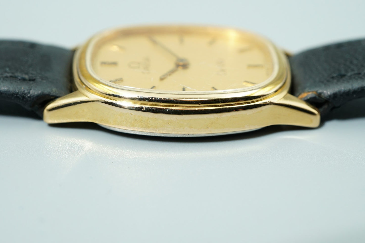 Exc+5 Vintage 1986 OMEGA De Ville Cal.1450 Ref.591.0281 Qz Gold 20mm Women Watch