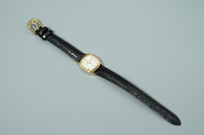 *Exc+4* Vintage OMEGA De Ville Cal.1387 Qz White Square 21mm Women,Ladies Watch