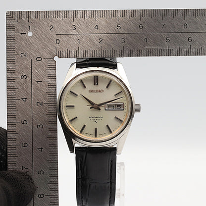 *Exc+5* Vintage 1977 SEIKO Matic-p 5106-7000 Automa White Round 34mm Mens Watch