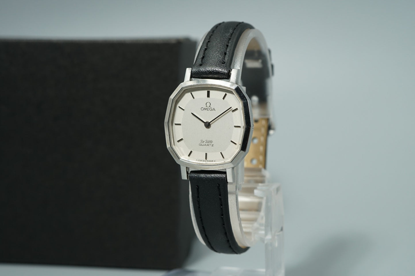 Exc+5 Vintage 1977 OMEGA De Ville Cal.1365 Qz Silver Dodecagon 24mm Women Watch