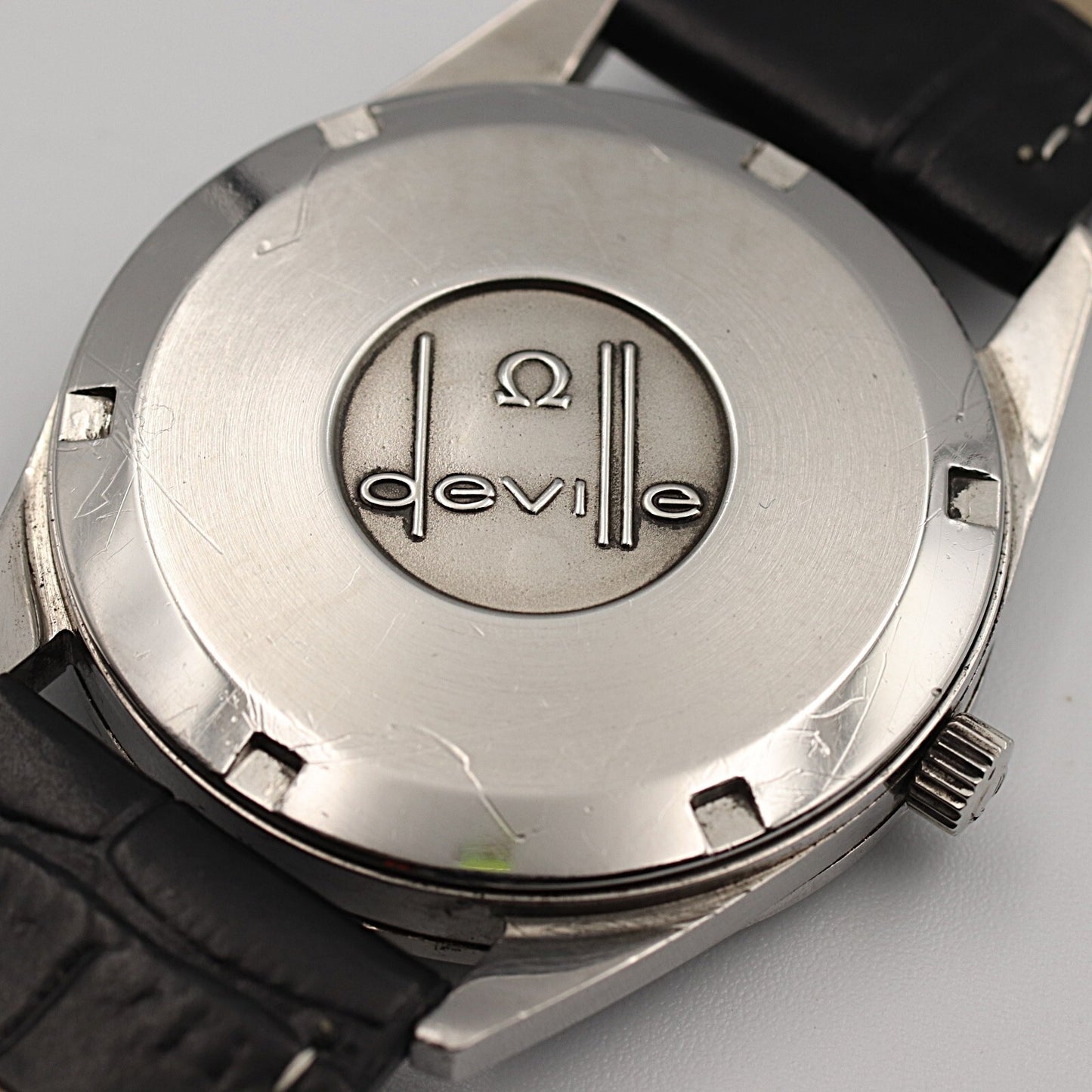 *N MINT* Vintage 1973 OMEGA De Ville Cal.711 Automa White Round 34mm Mens Watch