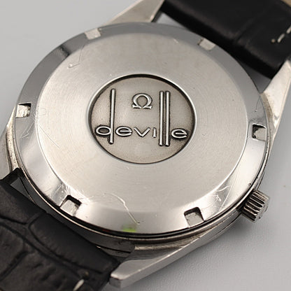 *N MINT* Vintage 1973 OMEGA De Ville Cal.711 Automa White Round 34mm Mens Watch