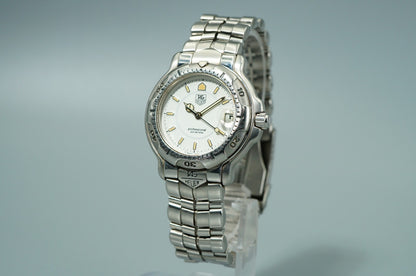 N MINT Vintage 1990s TAG HEUER Professional  WH1211 Qz White 34mm Mens Watch