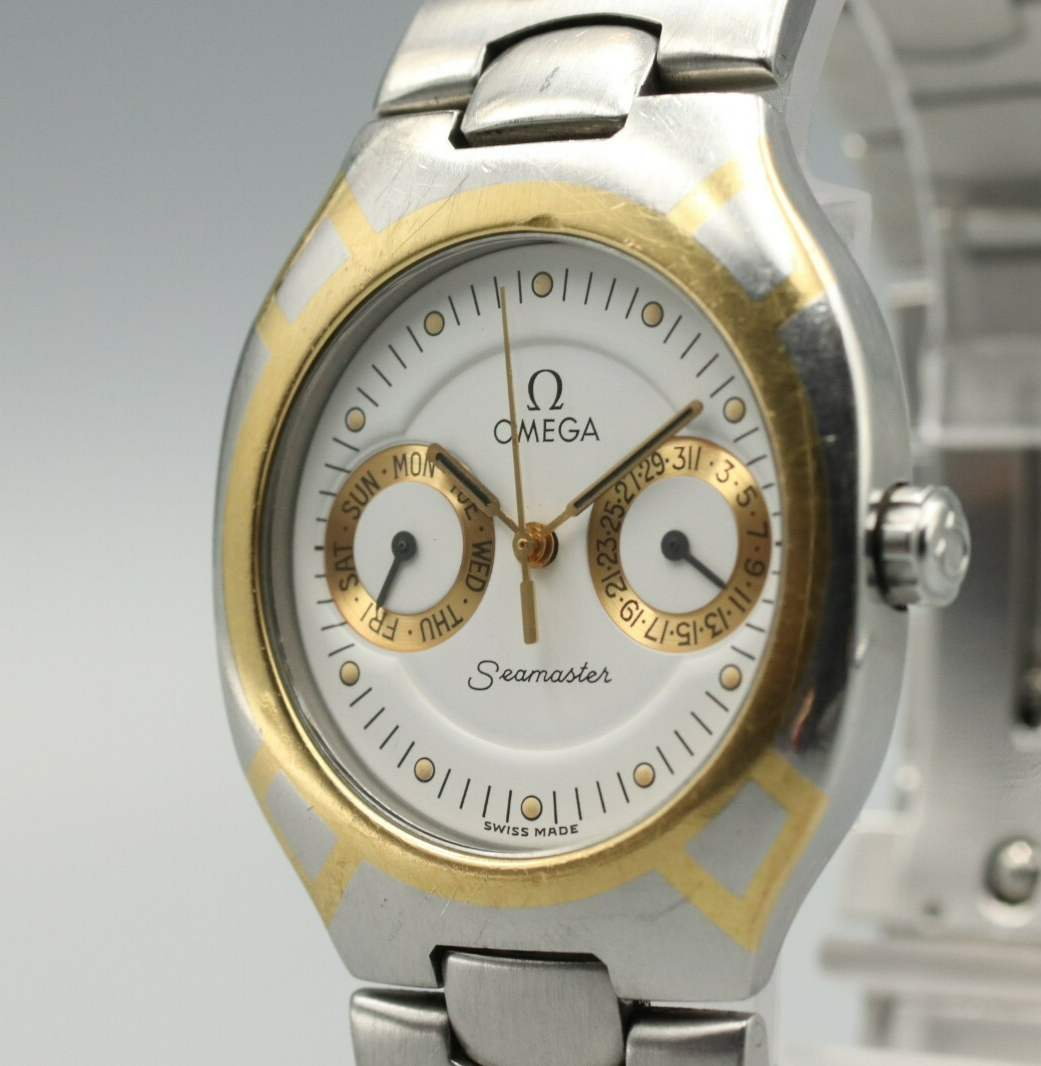 *N MINT* Vintage OMEGA Seamaster Ref.396.1022 Quartz White Dial 31mm Mens Watch