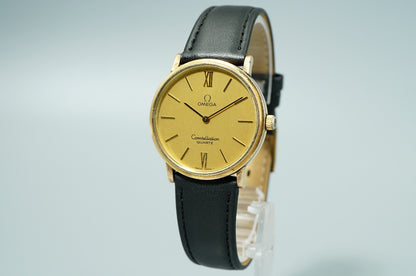 Vintage 1979 OMEGA Constellation Cal1230 Ref191.032 Qz Gold 33mm Mens Watch
