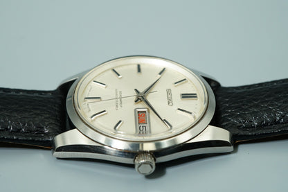 *N MINT* Vintage 1967 SEIKO MATIC-P 5106-8010 AT Silver Round 36mm Mens Watch