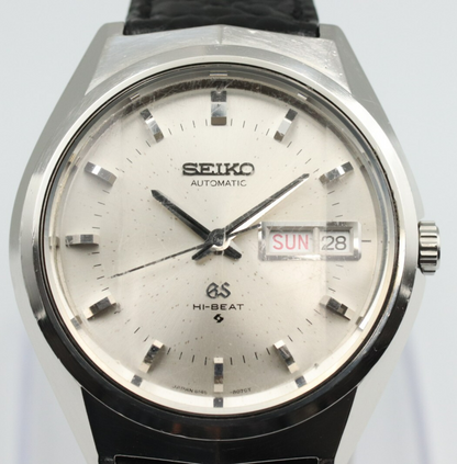 *N MINT* Vintage GRAND SEIKO GS HI-Beat 6146-8050 Automatic Silver Mens Watch