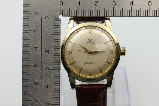 *Exc+5* Vintage OMEGA Seamaster Cal.354 Automatic Gold Dial 35mm Mens Watch