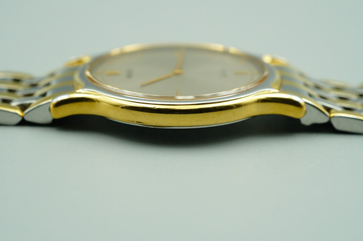 *Exc+5* Vintage 1984 SEIKO Dolce 9530-6000 Qz Gold Round 31mm Mens Watch