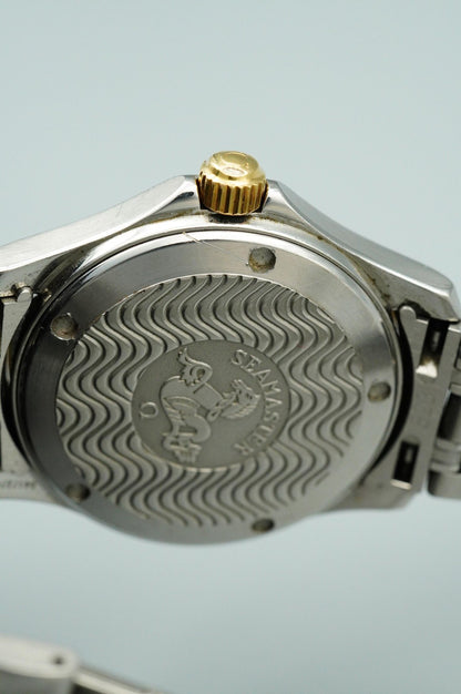 *Exc+5* Vintage 1990s OMEGA Seamaster Cal.1438 196.1501 Qz Black 36mm Mens Watch