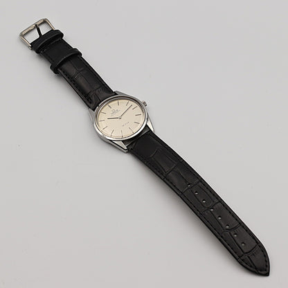 *N MINT* Vintage 1973 OMEGA De Ville Cal.711 Automa White Round 34mm Mens Watch