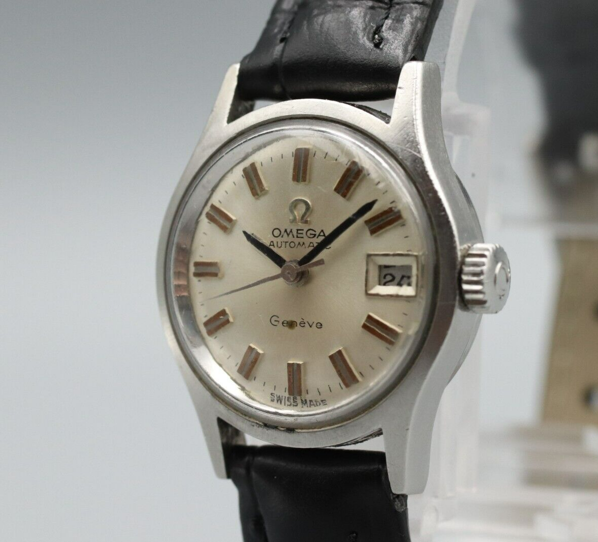 *NEAR MINT* Vintage OMEGA Geneve Cal.681 Automatic Silver Dial Women Watch