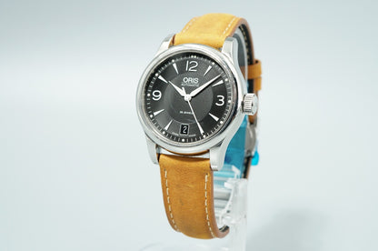 *MINT* Vintage 1980s ORIS Classic 7578 Automatic Black Round 36mm Mens Watch