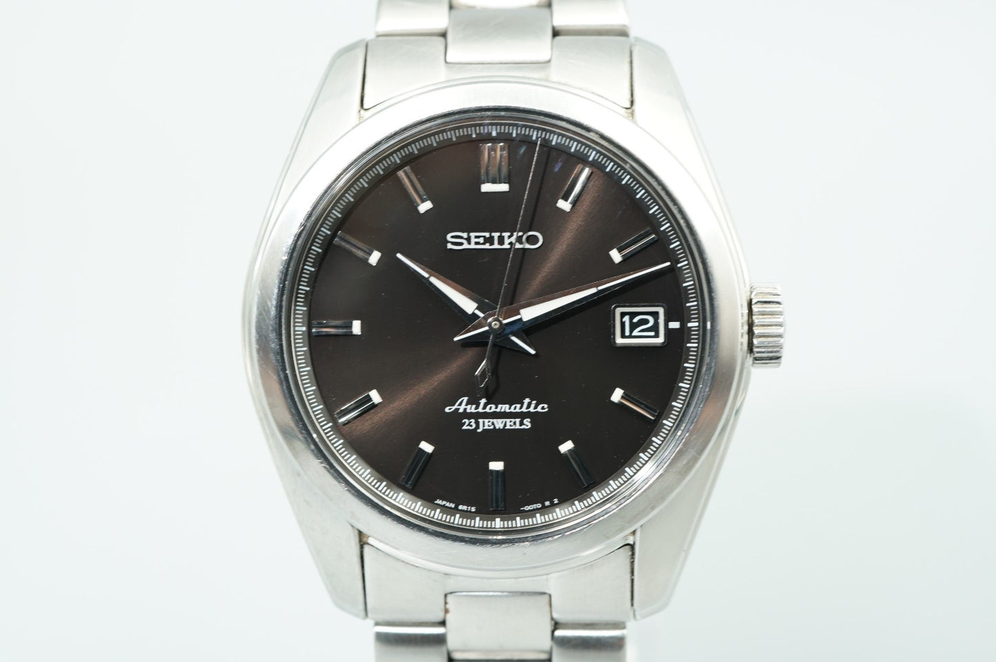 *NEAR MINT*  SEIKO Mechanical 6R15-00C0 Automa Black Dial Round 38mm Mens Watch