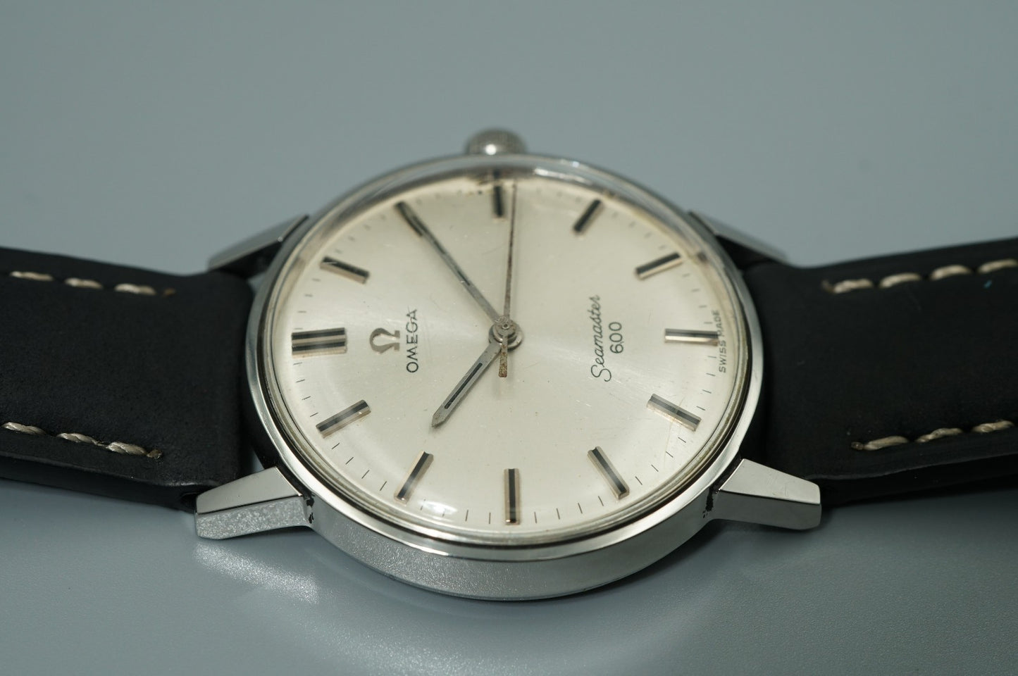 N MINT Vintage 1964 OMEGA Seamaster Cal.601 Hand Winding Silver 34mm Mens Watch