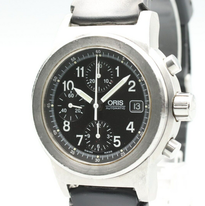 *NEAR MINT* Vintage ORIS Big Crown 7511 Automatic Black Dial Round Mens Watch