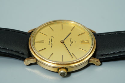 Vintage 1979 OMEGA Constellation Cal1230 Ref191.032 Qz Gold 33mm Mens Watch
