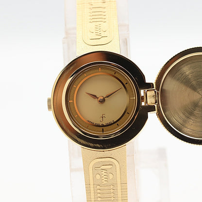 *N MINT* SEIKO Golden Nefertiti 1E20-0A20 Quartz Gold Dial 18mm Women Watch