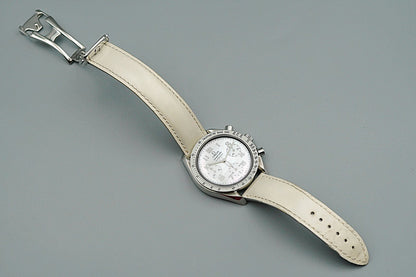 N MINT Vintage 1998 OMEGA Speedmaster 3802.70.56 Automatic White 40mm Mens Watch