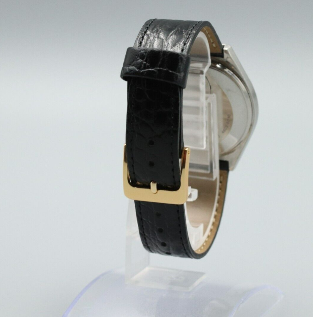 *NEAR MINT* Vintage SEIKO King 4823-8010 Quartz Black Dial Round Mens Watch