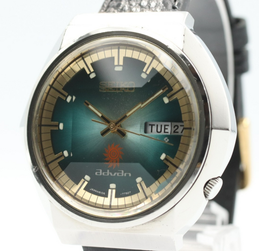 *N MINT+++* Vintage SEIKO Advan 6106-7570 Automatic Green Dial 38mm Mens Watch